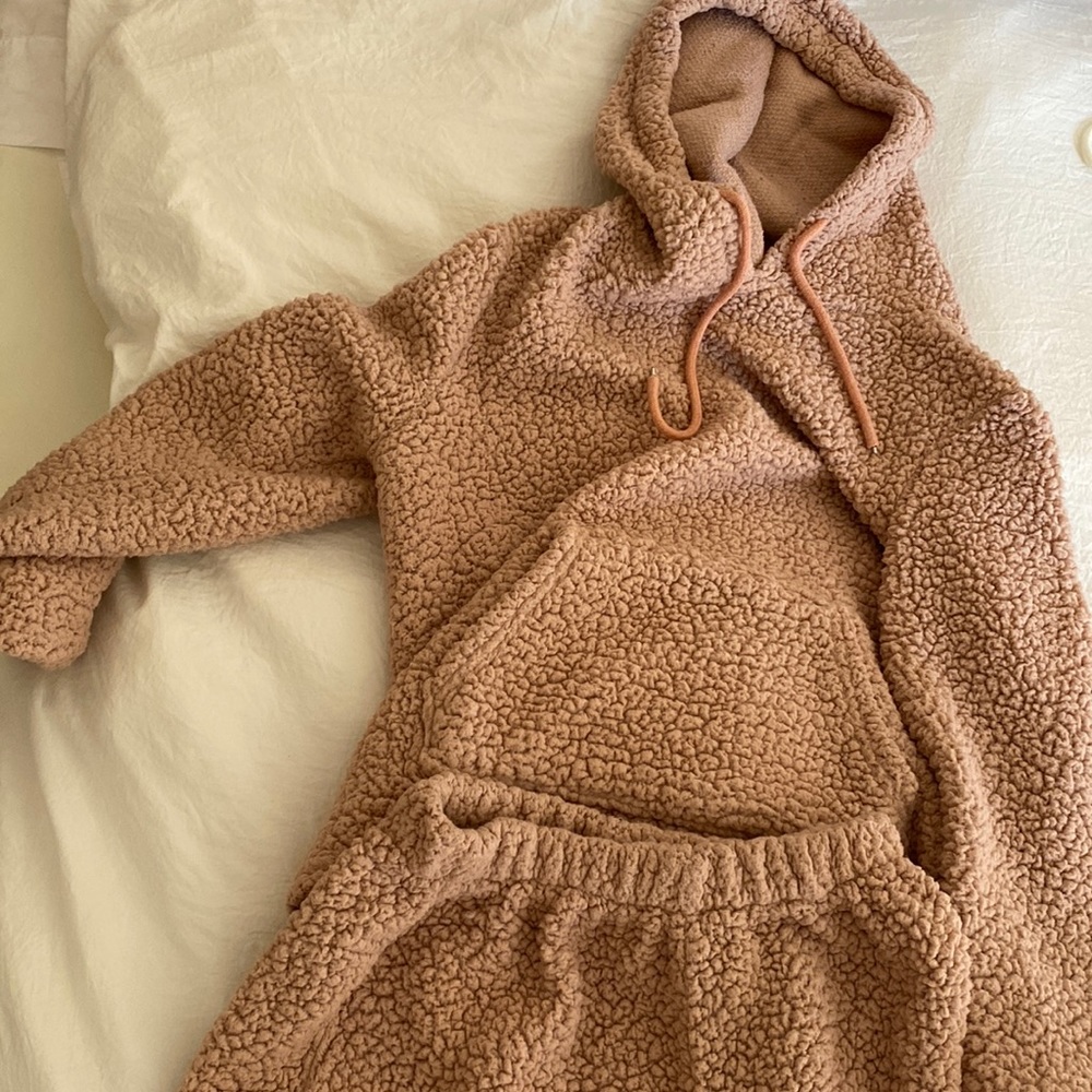 Sherpa tracksuit, light pink